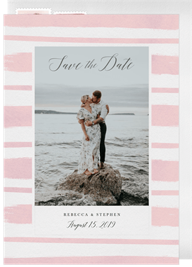 'Watercolor Ribbons' Wedding Save the Date