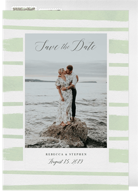 'Watercolor Ribbons' Wedding Save the Date