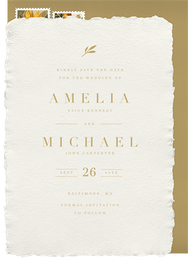 'Simply Deckled' Wedding Save the Date