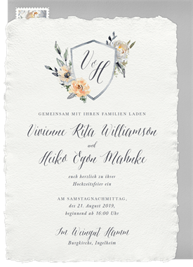 'Perennial Crest' Wedding Invitation