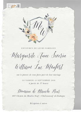 'Perennial Crest' Wedding Invitation