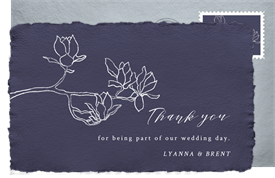 'Minimal Magnolia' Wedding Thank You Note