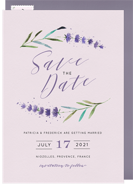 'Delicate Stem' Wedding Save the Date