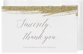 'Natural Sparkle' Wedding Thank You Note