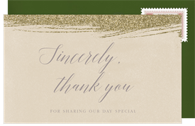'Natural Sparkle' Wedding Thank You Note