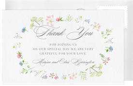 'Summer Breeze' Wedding Thank You Note