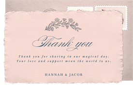 'Dainty Floral' Wedding Thank You Note