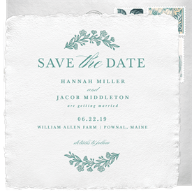 'Dainty Floral' Wedding Save the Date