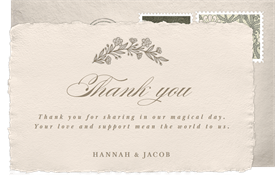 'Dainty Floral' Wedding Thank You Note