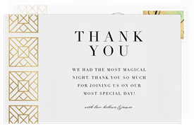 'Directorate' Wedding Thank You Note