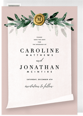 'Finishing Touch' Wedding Save the Date