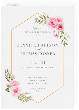'Romantic Roses' Wedding Invitation