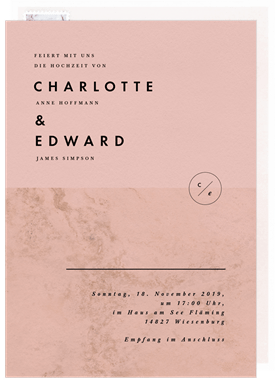 'Chic Minimalist' Wedding Invitation