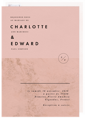 'Chic Minimalist' Wedding Invitation