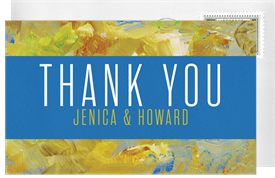 'Bold Abstract Acrylic' Wedding Thank You Note