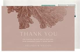 'Cascading Waves' Wedding Thank You Note