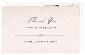 'Timeless Marble' Wedding Thank You Note