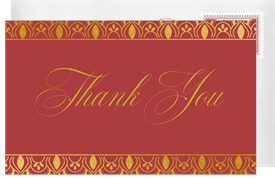 'Intricate Temple' Wedding Thank You Note