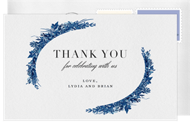 'Verdurous Wreath' Wedding Thank You Note