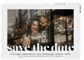 'Bold Serif' Wedding Save the Date