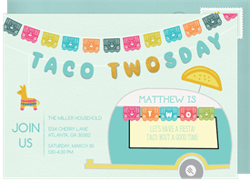 'Taco Twosday' Kids Birthday Invitation