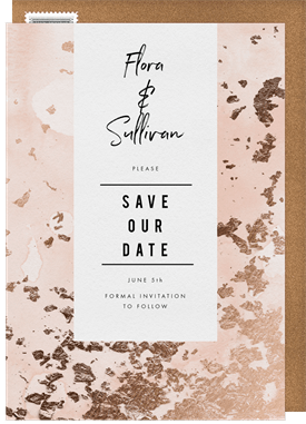 'Metallic Touch' Wedding Save the Date