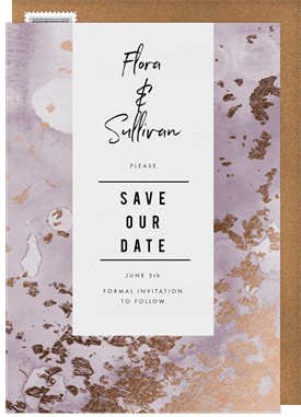 'Metallic Touch' Wedding Save the Date