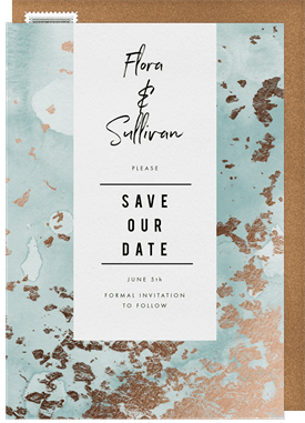 'Metallic Touch' Wedding Save the Date