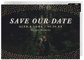 'Foil Flecks' Wedding Save the Date