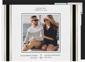'Nautical Stripes' Wedding Save the Date