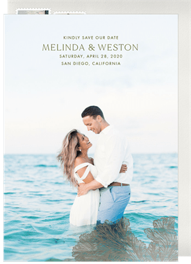 'Cascading Waves' Wedding Save the Date