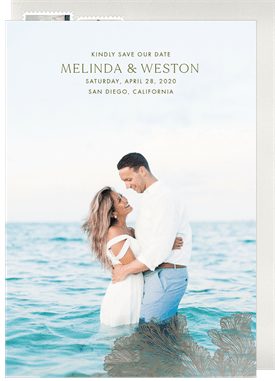 'Cascading Waves' Wedding Save the Date