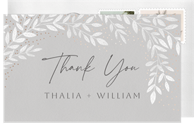 'Delicate Vines' Wedding Thank You Note