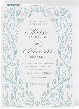'Romantic Flourish' Wedding Invitation