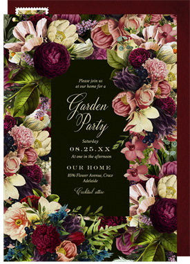 'Blooming Botanical Garden' Garden party Invitation