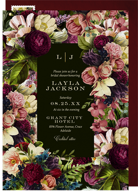 'Blooming Botanical Garden' Bridal Shower Invitation