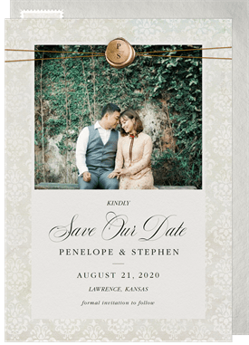 'Timeless Brocade' Wedding Save the Date