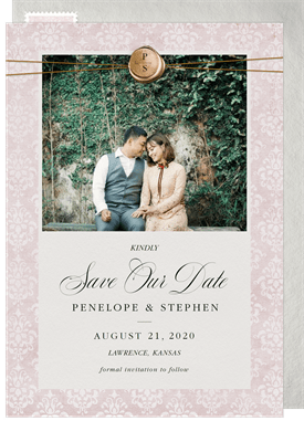 'Timeless Brocade' Wedding Save the Date