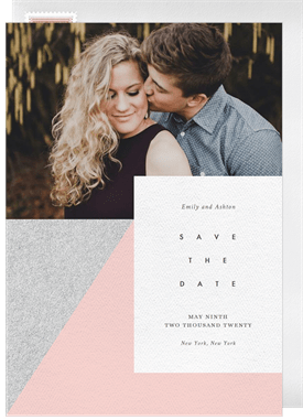 'Contemporary Duo' Wedding Save the Date