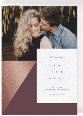 'Contemporary Duo' Wedding Save the Date