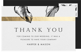 'Leaves Fall' Wedding Thank You Note