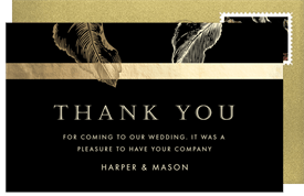 'Leaves Fall' Wedding Thank You Note