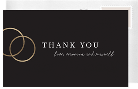 'With These Rings' Wedding Thank You Note