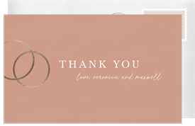 'With These Rings' Wedding Thank You Note