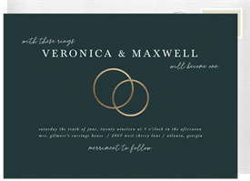 'With These Rings' Wedding Invitation