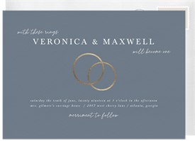 'With These Rings' Wedding Invitation