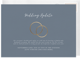 'With These Rings' Wedding Updates Invitation
