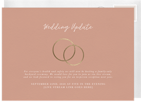 'With These Rings' Wedding Updates Invitation