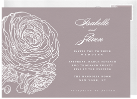 'Vintage Ranunculus' Wedding Invitation