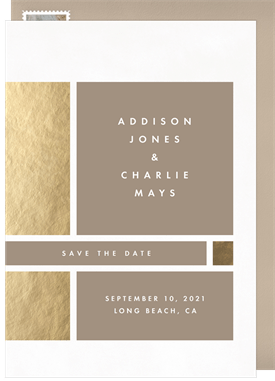 'Art Gallery' Wedding Save the Date